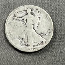 1917-S US Walking Liberty Half Dollar, 90% Silver