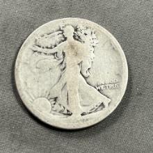 1917-D US Walking Liberty Half Dollar, 90% Silver