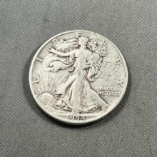 1944 US Walking Liberty Half Dollar, 90% Silver