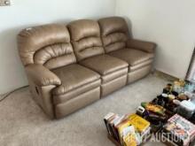 Tan Leather Recliner couch