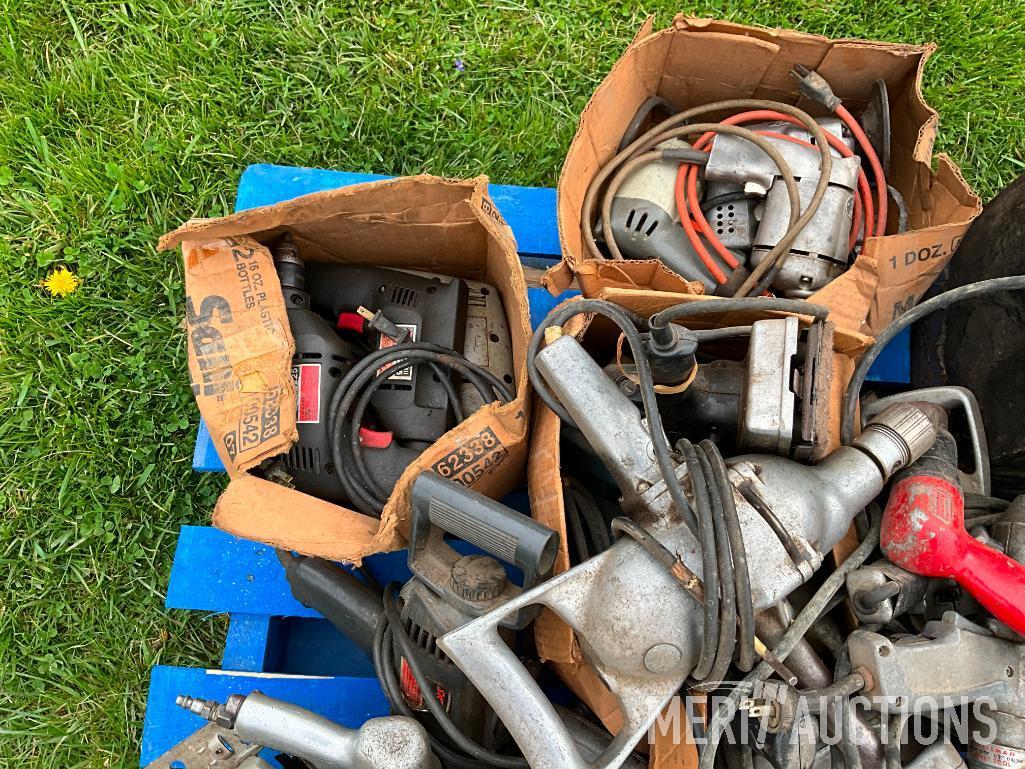 Pallet of older electric tools