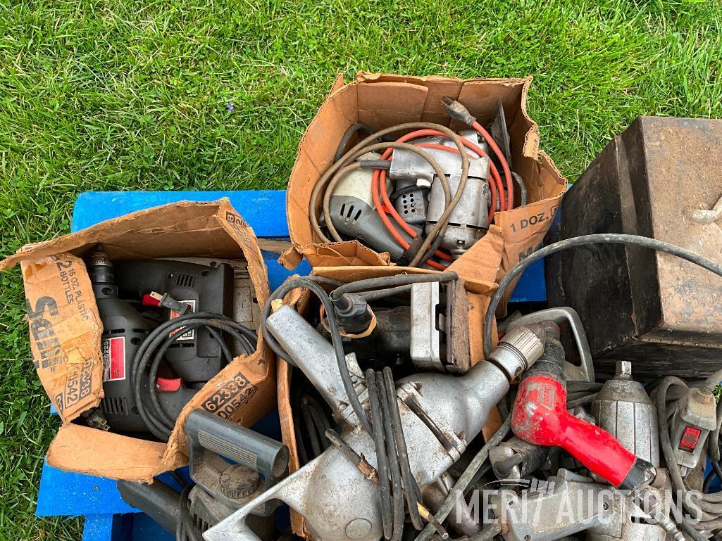 Pallet of older electric tools