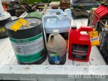 Partial of 5 gal. of solvent cleaner & transmission