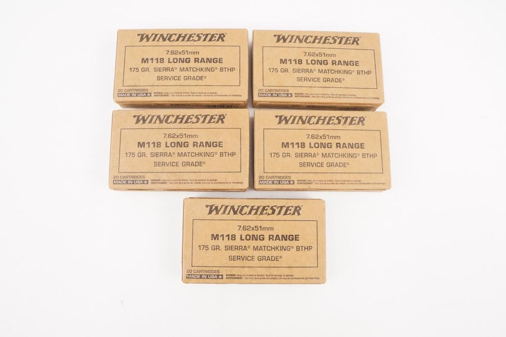 Winchester 100 Rounds of M118 Long Range 7.62X51MM