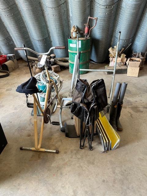 LOT OF EXERCISE BIKE AND MISC.