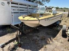 DEMCRAFT FIBERGLASS BOAT WITH CHRYSLER 85