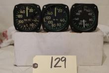 Lot Of 3 Airspeed Indicators