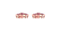 14K ROSE GOLD 7.00CT RUBY 2.00CT DIAMOND EARRINGS