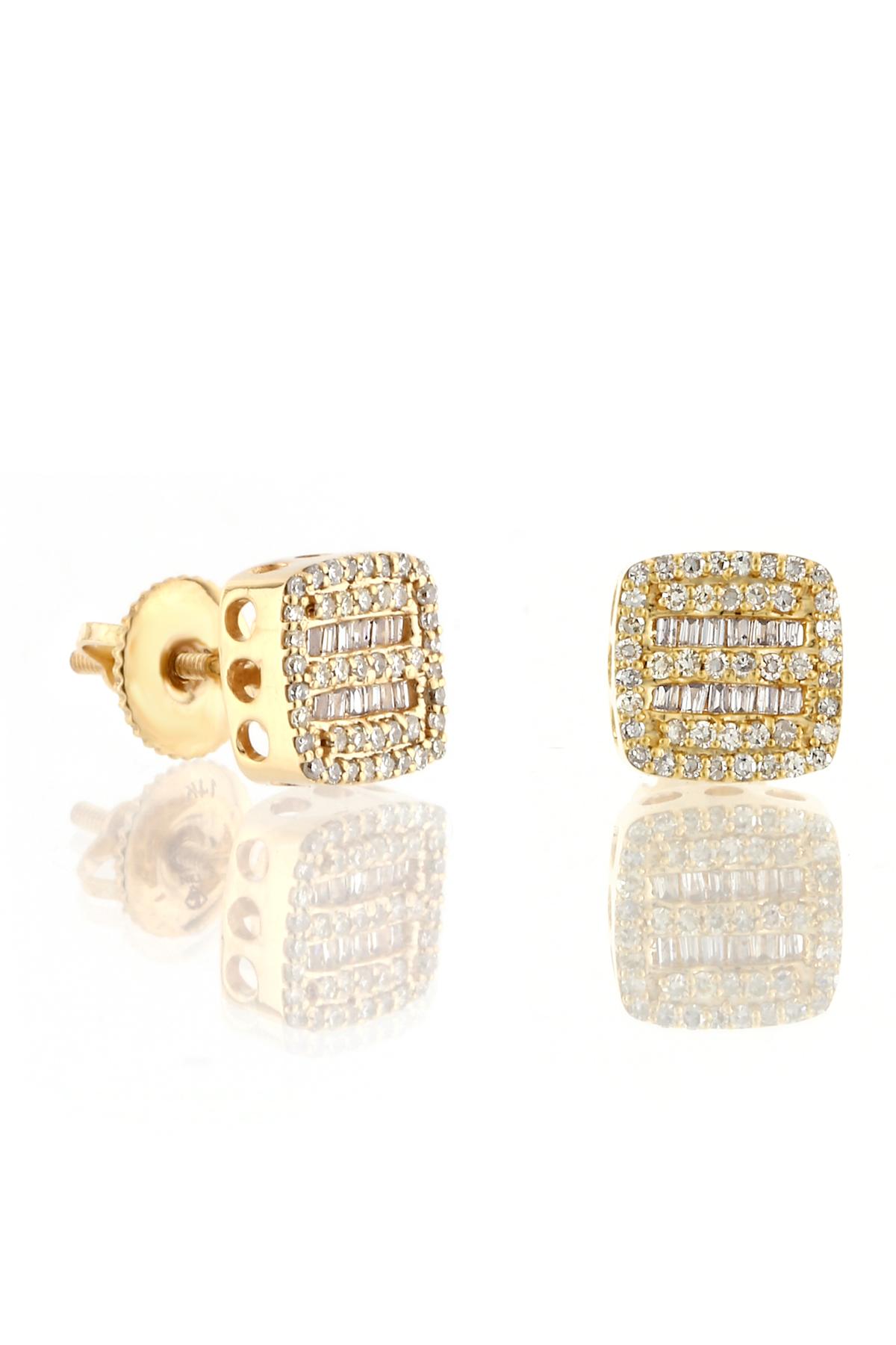 14K YELLOW GOLD 0.44CT DIAMOND EARRINGS