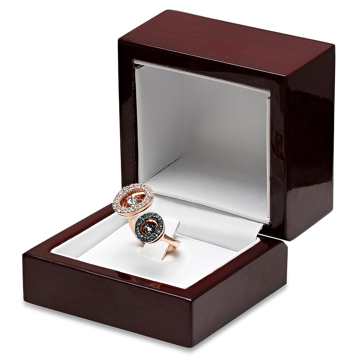 14K ROSE GOLD 0.95CT CHAMPAGNE DIAMOND RING