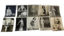 Vintage 1950's Original Burlesque Nude Pin Up Model Risque 8x10 Black and White Photographs