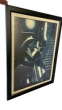 Vintage Signed Lucasfilms LTD. Star Wars Darth Vader Lithograph