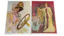 Vintage Coca-Cola "When Dusters Were in Vogue" and Lillian Nordica Advertisement Prints