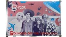 1986 Original Rare The B-52's - Bouncing Off The Satellites Poster