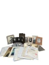 Antique photo photograph paper epherma collection lot