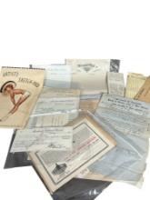 Vintage nude pinup calendar with antique paper epherma document cover collection lot
