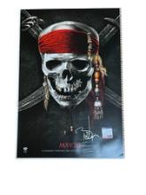 Johnny Depp signed printers proof Pirates of the Caribbean poster with COA PSA DNA