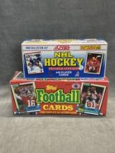 Vintage 1990 NHL hockey NFL football sealed Score Topps card collection lot