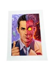 Two face screen print warner brothers sample signed by Florian Bertmer