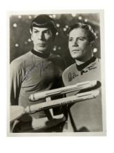 Star Trek Vintage 8x10 Photograph Signed by Leonard Nimoy and William Shatner