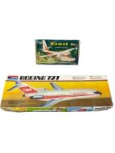 Monogram Boeing 727 and Comet Aero Commander Model Plane Ki Lot