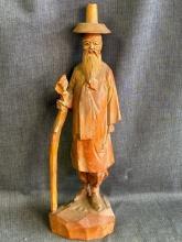 Vintage wood carved Asian statue