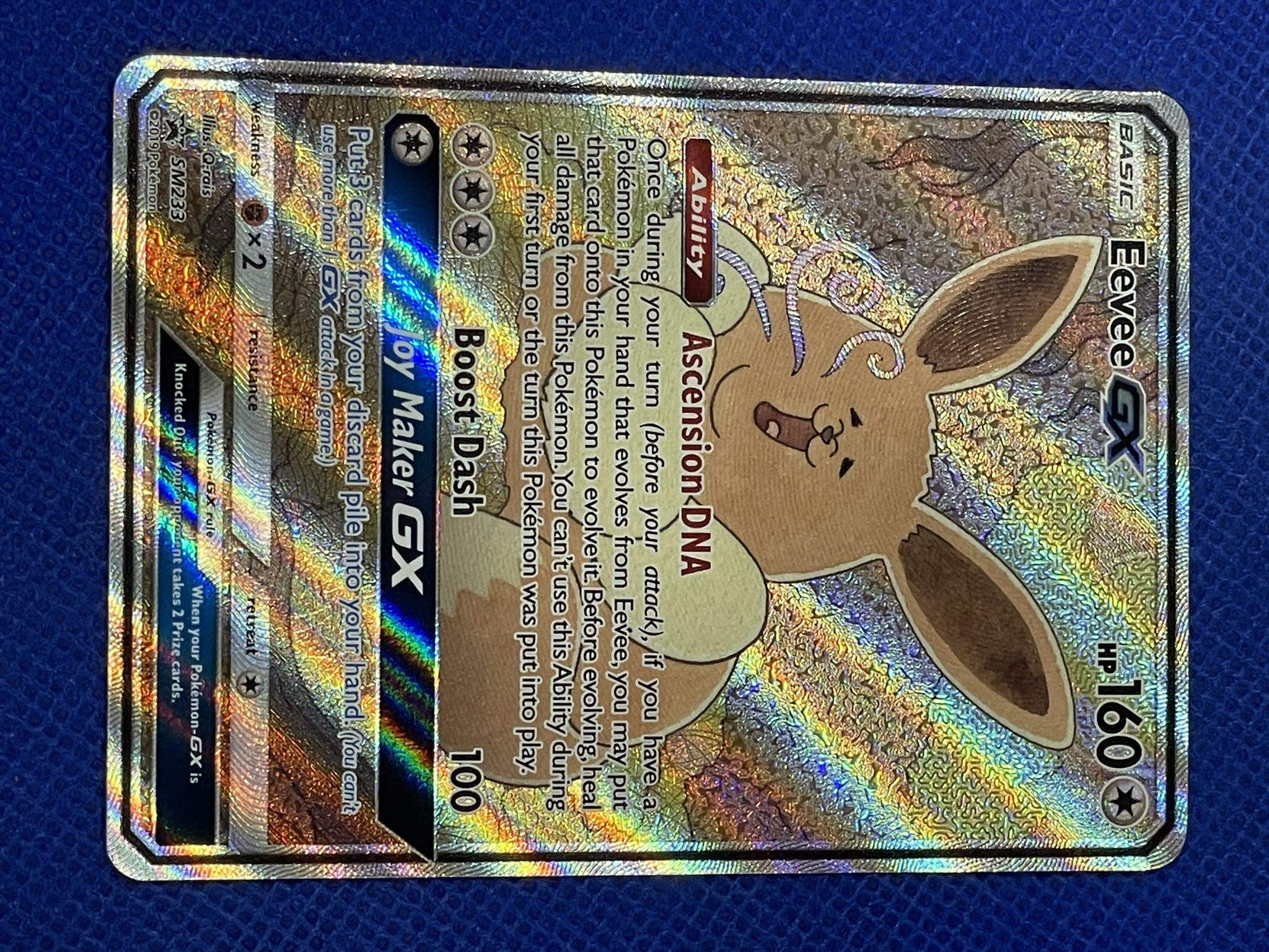 Eevee holo PokŽmon card, 2019