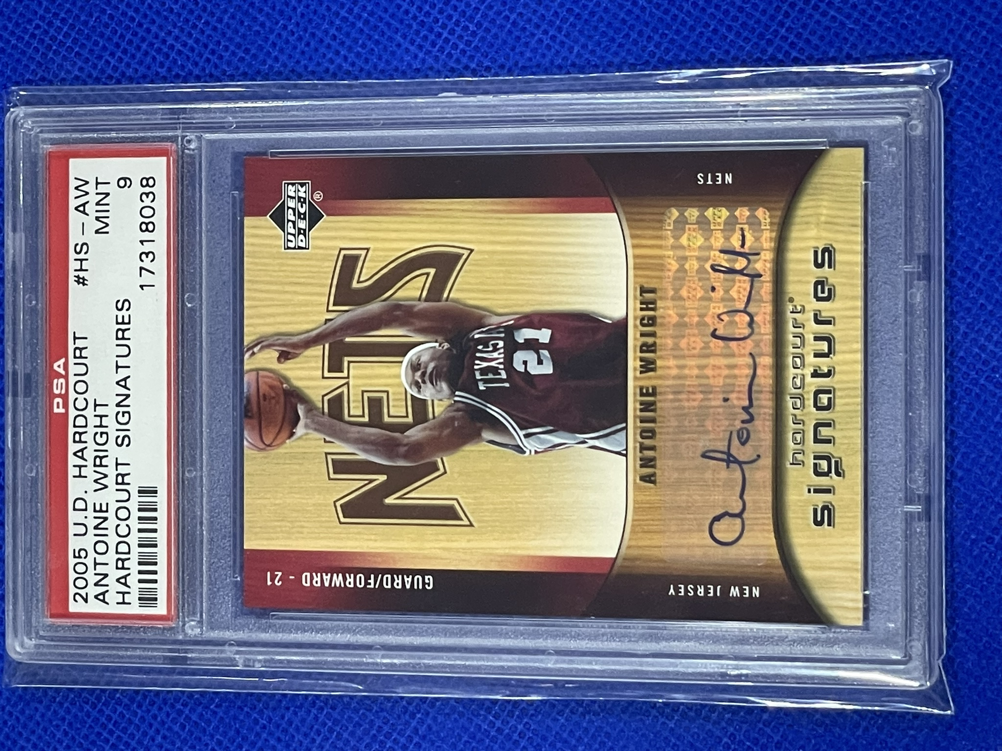 Antoine Wright autographed card 2005 Hardcourt