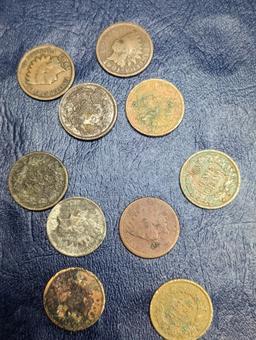 Assorted Indian Head Cent coins