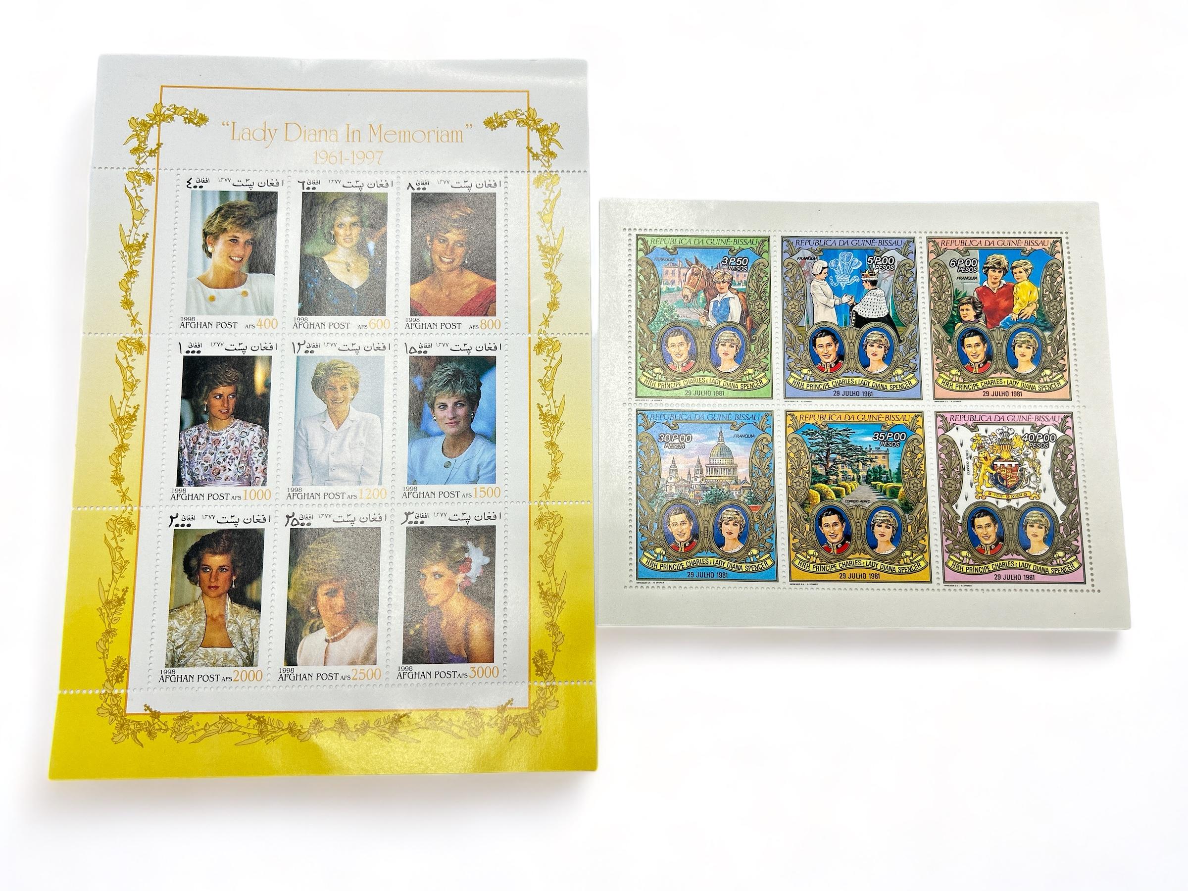 Sheets of Princess Diana & Royal Family stamps