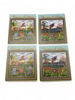 Sheets of assorted floral stamps