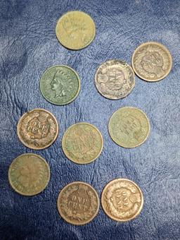 Assorted Indian Head Cent coins