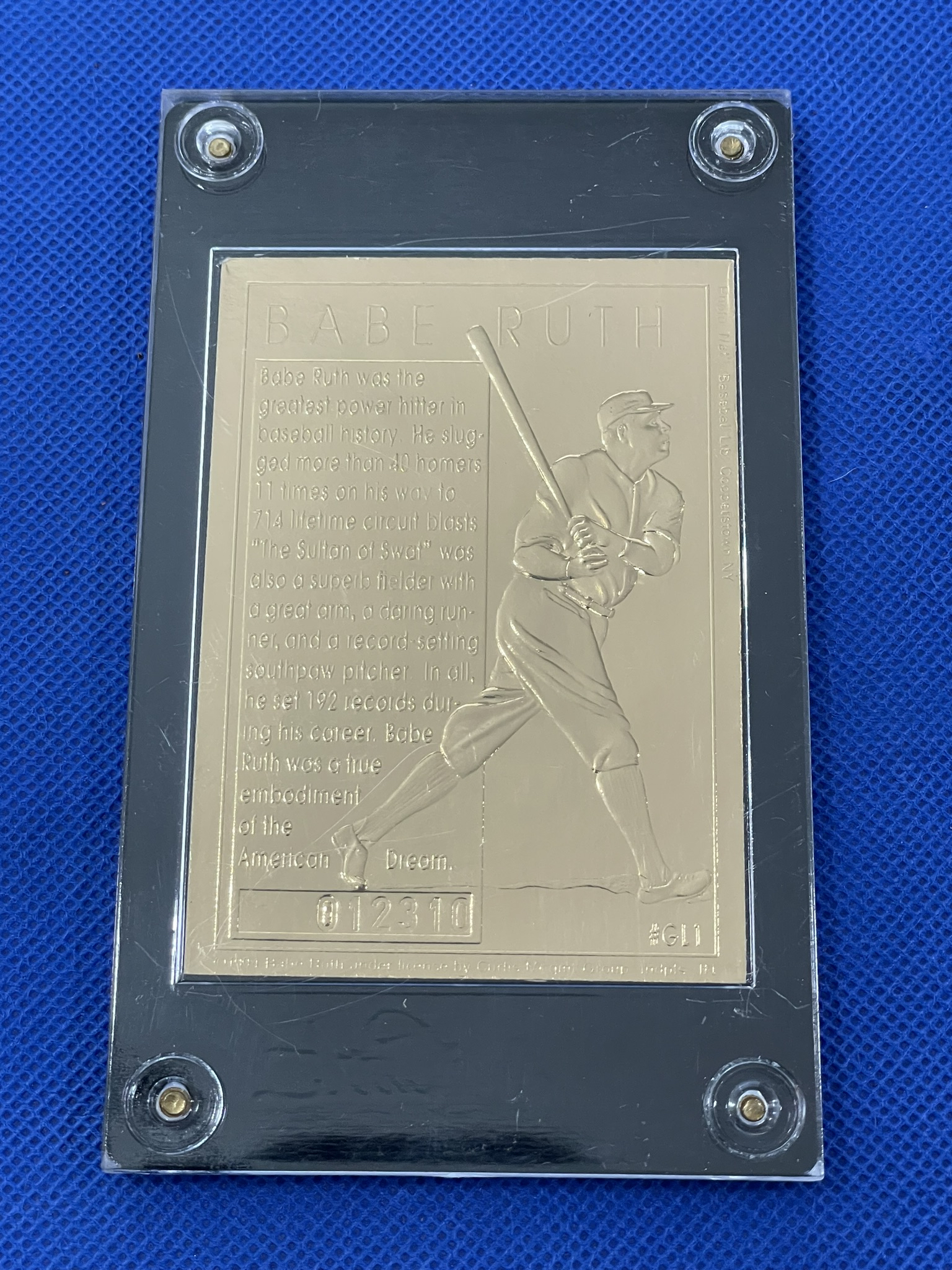 Babe Ruth Gold card 1994