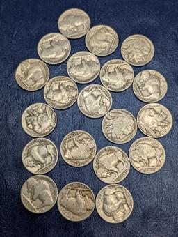 Assorted Buffalo Nickel coins