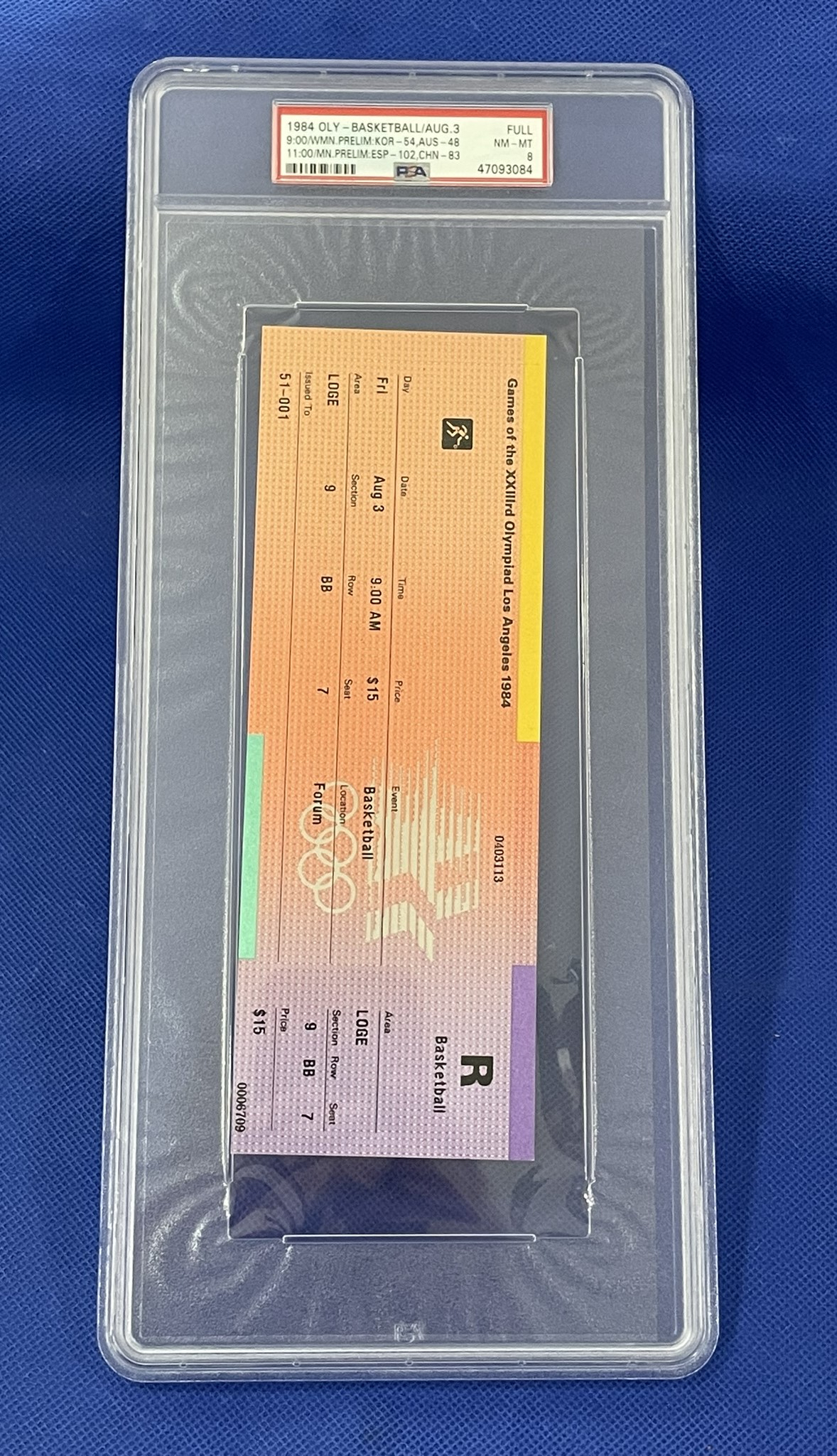 1984 Olympic basketball ticket