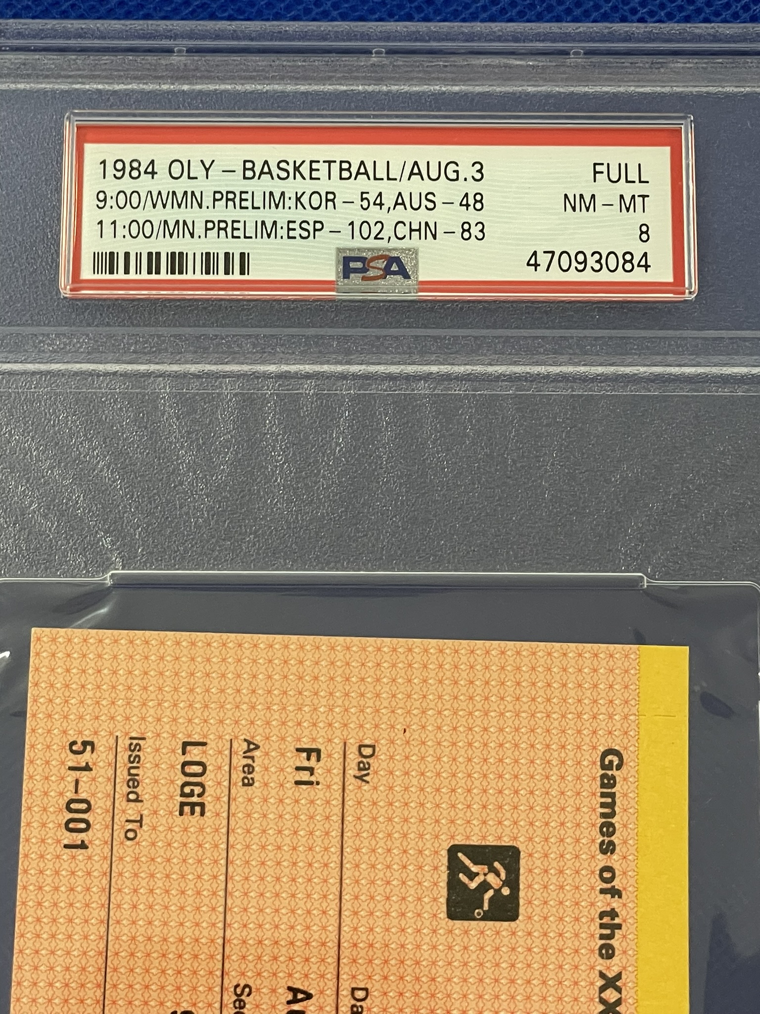 1984 Olympic basketball ticket