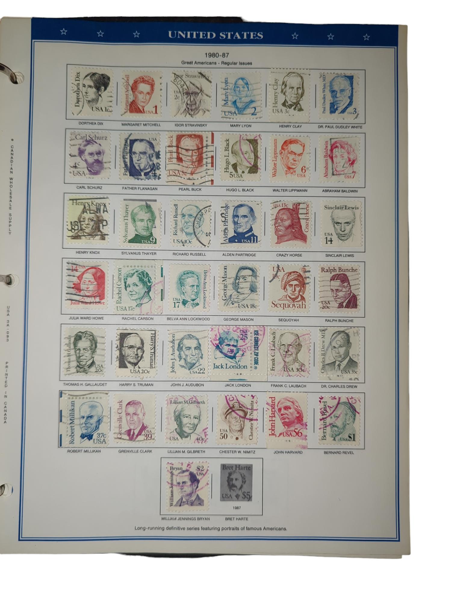 Vintage Presidents United States Stamp Album