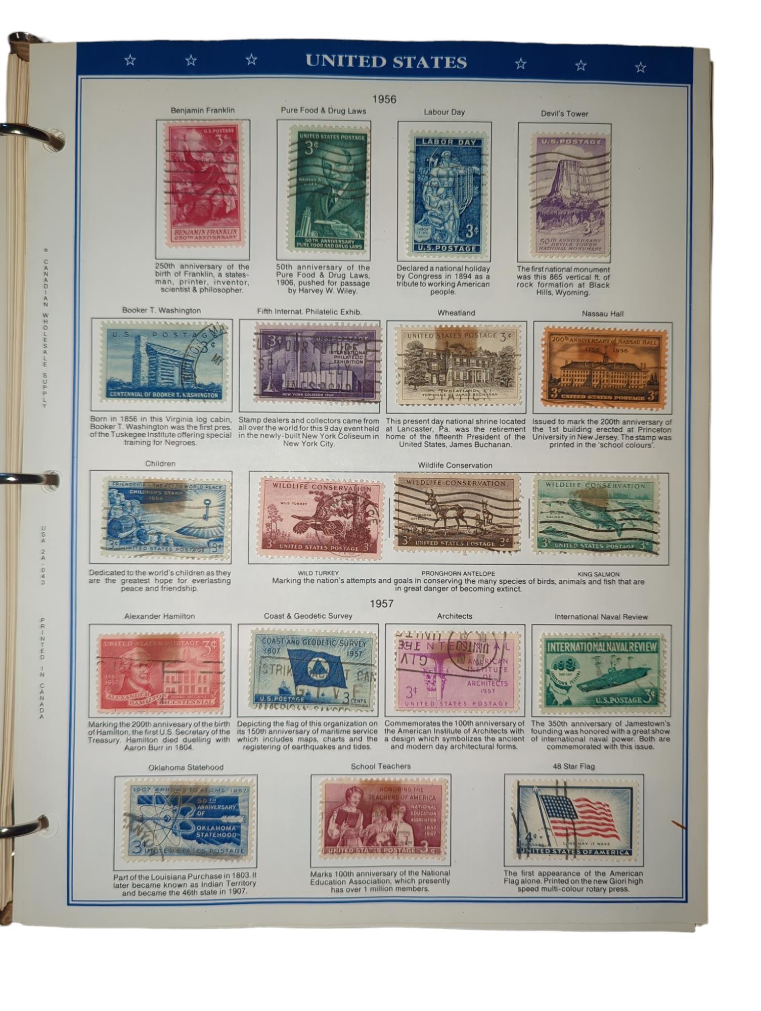Vintage Presidents United States Stamp Album