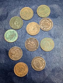 Assorted Indian Head Cent coins