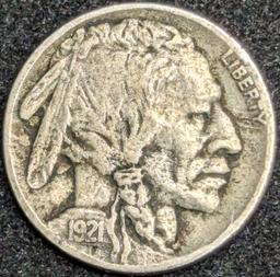 1921 Buffalo Nickel coin