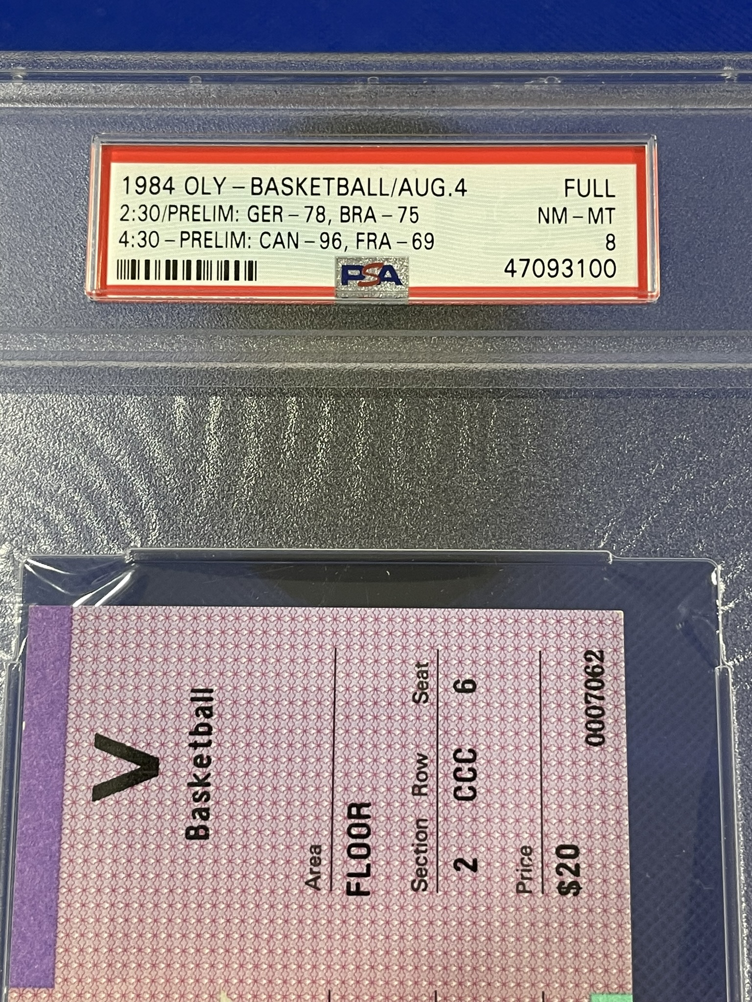 1984 Olympic basketball ticket