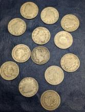 Assorted Liberty V Nickel coins