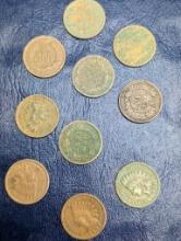 Assorted Indian Head Cent coins