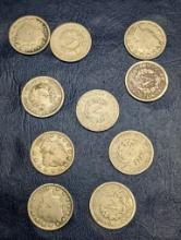 Assorted Liberty V Nickel coins