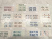 Blocks of Uncirculated vintage US stamps