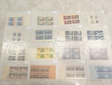 Blocks of Uncirculated vintage US stamps