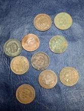 Assorted Indian Head Cent coins