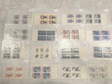 Blocks of Uncirculated vintage US stamps