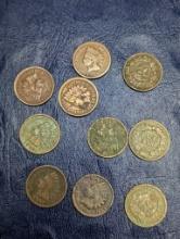 Assorted Indian Head Cent coins