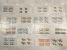 Blocks of Uncirculated vintage US stamps